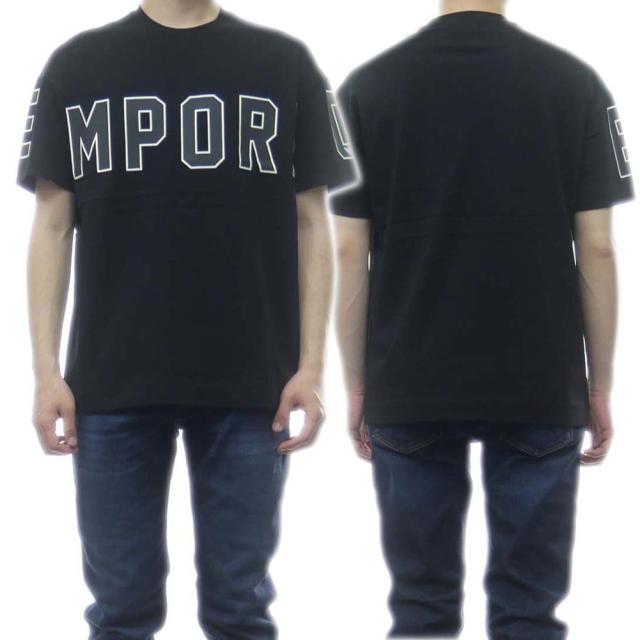 【旧作処分セール 55％OFF！】EMPORIO ARMANI エンポリオアルマーニ メンズクルーネックTシャツ 3L1TFQ 1JWZZ ブラックの通販は 10,300円