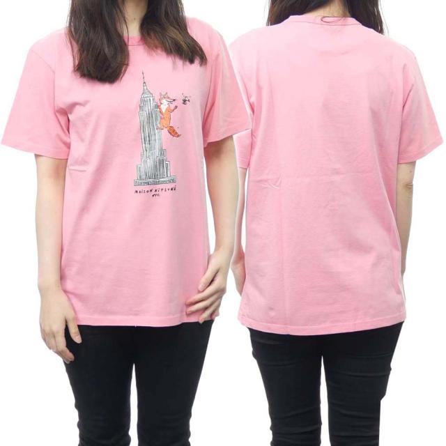 【セール 50％OFF！】MAISON KITSUNE メゾンキツネ クルーネックTシャツ/ OLY EMPIRE FOX CLASSIC TEE-SHIRT/ IU00163KJ0008 ピンクの通販は 7,304円
