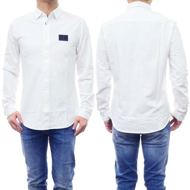 旧作お買い得セール！ ARMANI EXCHANGE A/X アルマーニエクスチェンジ カジュアルシャツ メンズ 6RZCHJ ZJYCZ ホワイト