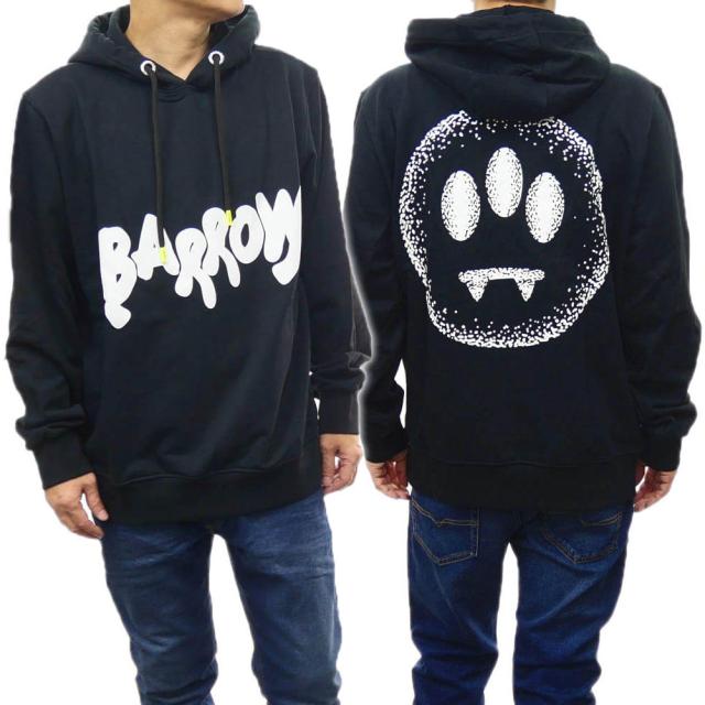 旧作お買い得セール！ BARROW バロウ パーカー メンズ プルオーバー コットン 綿100％ F3BWUAHS093 ブラック