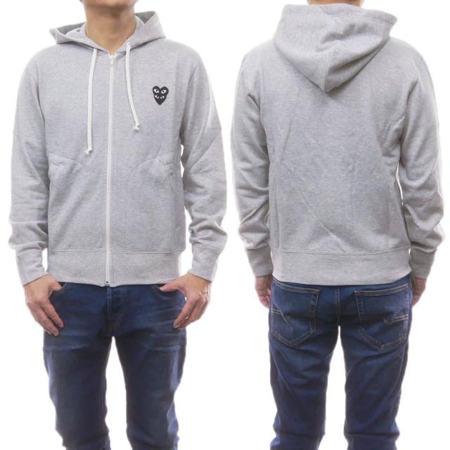 【セール ○％OFF！】PLAY COMME des GARCONS プレイコムデギャルソン メンズジップアップパーカー AZ-T302-051 グレーの通販は