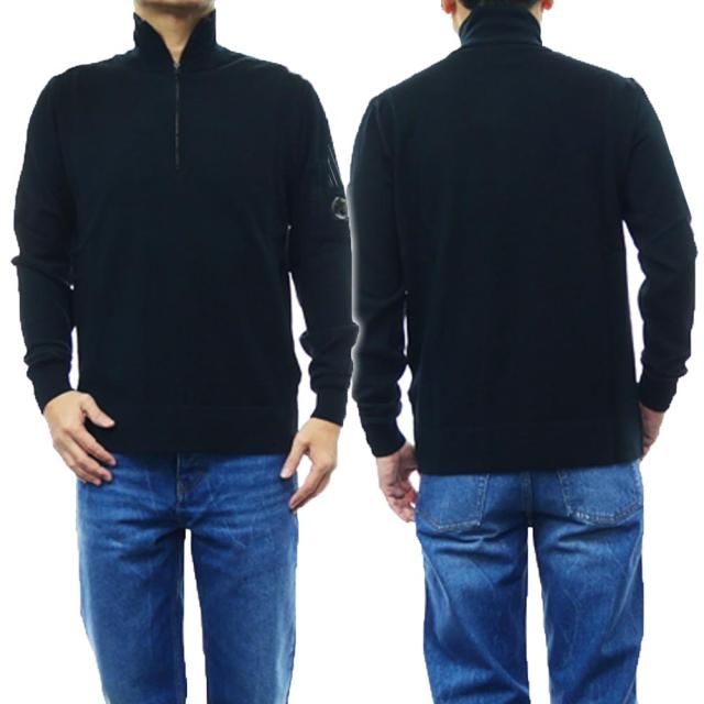 旧作お買い得セール！ C.P. COMPANY シーピーカンパニー セーター メンズ ハーフジップ ニット 15CMKN073A 005528A ブラック