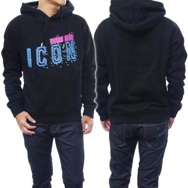 旧作お買い得セール！ DSQUARED2 ディースクエアード パーカー メンズ プルオーバー S79GU0110 S25516 ブラック