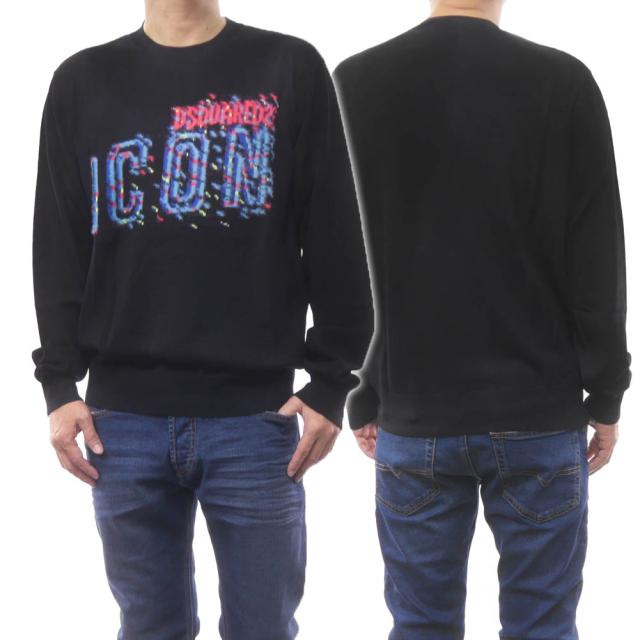 旧作お買い得セール！ DSQUARED2 ディースクエアード セーター メンズ クルーネック ニット S79HA0014 S18323 ブラック