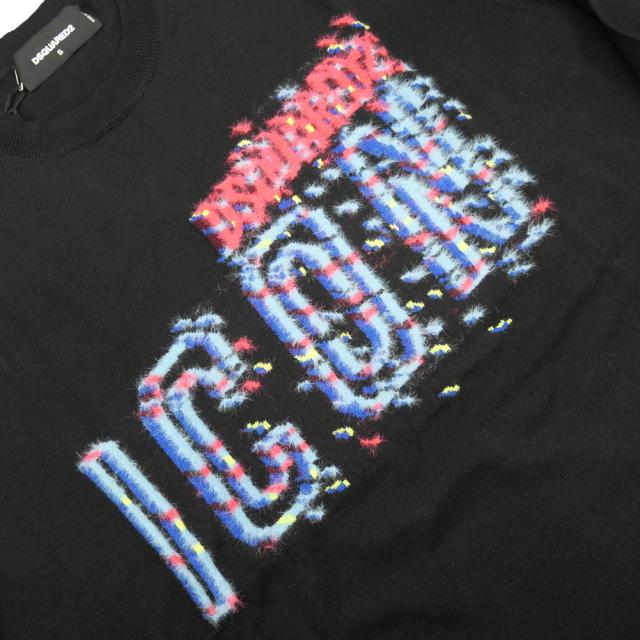 旧作お買い得セール！ DSQUARED2 ディースクエアード セーター メンズ クルーネック ニット S79HA0014 S18323 ブラック 旧作お買い得セール！ DSQUARED2 ディースクエアード セーター メンズ