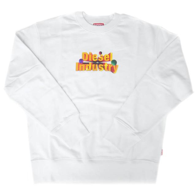 旧作お買い得セール！ DIESEL ディーゼル トレーナー メンズ コットン 綿100％ A11051 0IEAX / S-MACS-L1 ホワイト 旧作処分セール！ DIESEL ディーゼル トレーナー メンズ コットン 綿