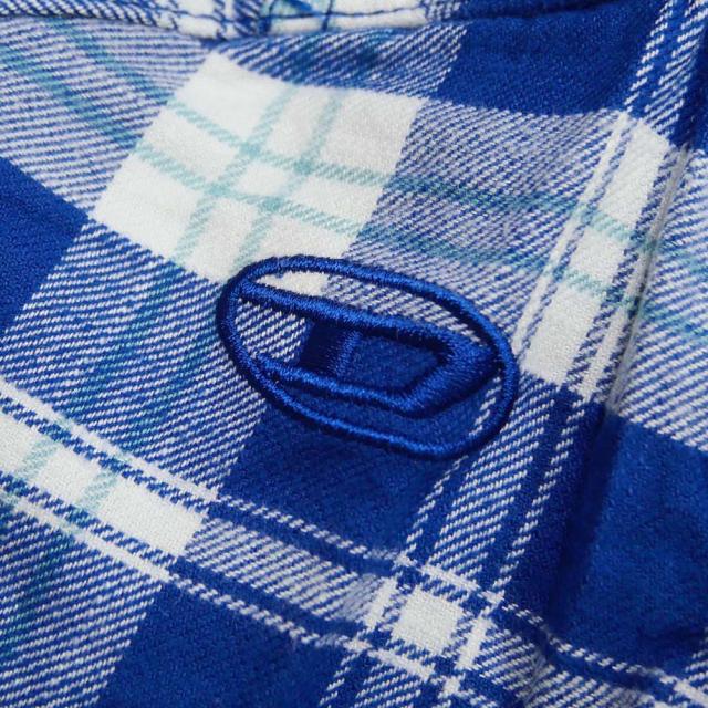 旧モデルセール！ DIESEL ディーゼル カジュアルチェックシャツ メンズ コットン 綿100％ A10620 0SHAW / S-UMBE-CHECK-NW ブルー_3