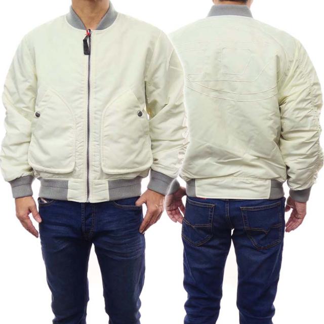 旧作お買い得セール！ DIESEL ディーゼル ブルゾン メンズ リバーシブル中綿ブルゾン A10673 0HCAS / J-MATTAN アイボリー×グレー