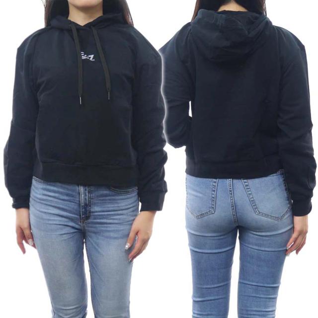 旧作お買い得セール！ EMPORIO ARMANI エンポリオアルマーニ EA7 パーカー レディース プルオーバー 6RTM05 TJCQZ ブラック