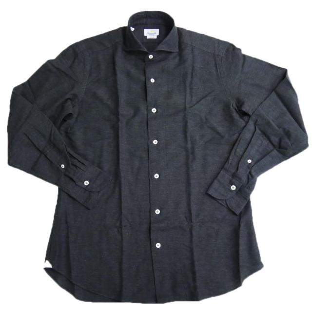 旧モデルセール！ GIANNETTO ジャンネット カッタウェイシャツ メンズ 32632 / WASH SLIM FIT ブラック_1