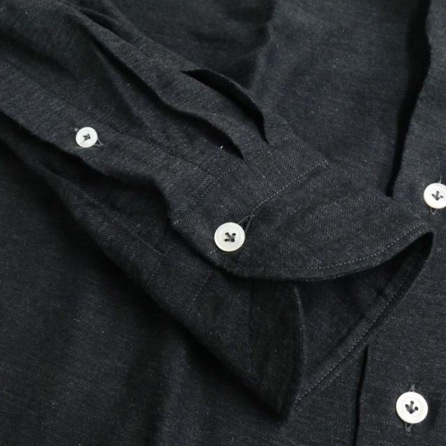 旧モデルセール！ GIANNETTO ジャンネット カッタウェイシャツ メンズ 32632 / WASH SLIM FIT ブラック_4
