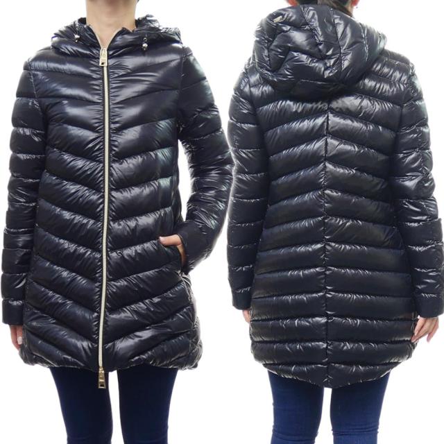 【旧作処分セール 65％OFF！】HERNO ヘルノ レディースダウンコート PI00103DR 12017 ブラックの通販は 33,781円