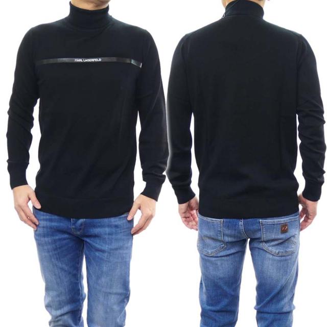 旧作お買い得セール！ KARL LAGERFELD カール ラガーフェルド セーター メンズ タートルネック ニット 655021 534399 ブラック