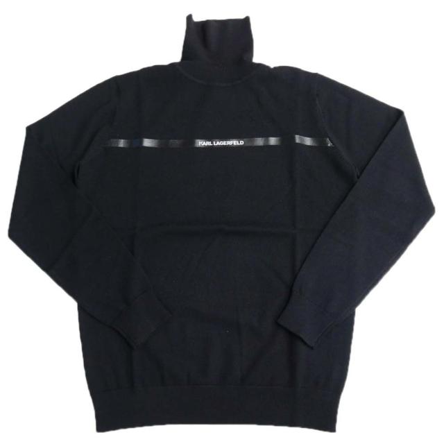 旧モデルセール！ KARL LAGERFELD カール ラガーフェルド セーター メンズ タートルネック ニット 655021 534399 ブラック_1