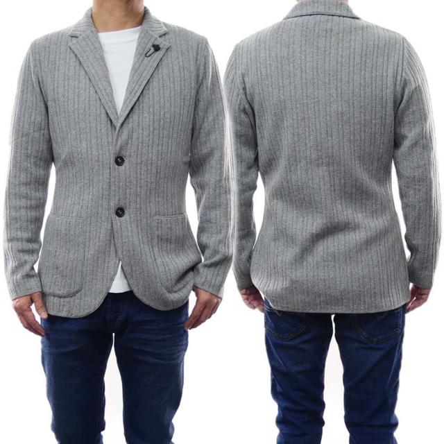 旧作お買い得セール！ LARDINI ラルディーニ ジャケット メンズ シングル2Bニットジャケット ITLJM70 IT61006 グレー