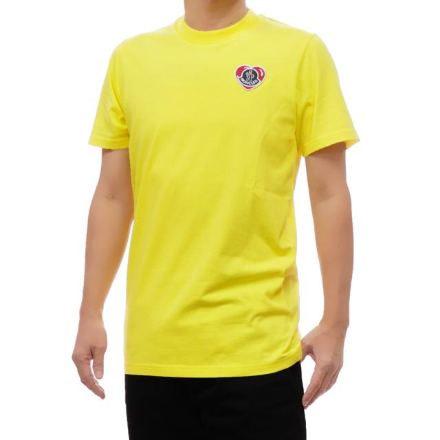 旧作お買い得セール！ MONCLER モンクレール Tシャツ メンズ 半袖 クルーネック コットン 綿100％ 8C00041 8390T イエロー