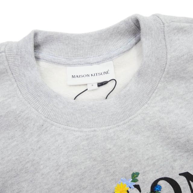 旧モデルセール！ MAISON KITSUNE メゾンキツネ トレーナー メンズ コットン 綿100％ LM00308KM0307 / FLOWERS COMFORT SWEATSHIRT グレー_2