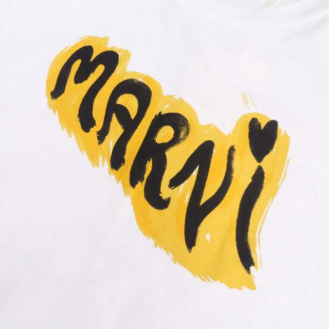 旧作お買い得セール！ MARNI マルニ Tシャツ メンズ 長袖 クルーネック コットン 綿100％ ロンT HUMU0274P0 USCV52 ホワイト 旧作処分セール！ MARNI マルニ Tシャツ メンズ 長袖 クルーネック