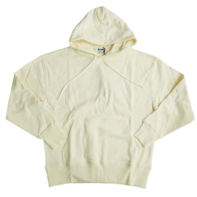 旧モデルセール！ MSGM エムエスジーエム パーカー メンズ パイル地プルオーバー コットン 綿100％ 3540MM515 237799 クリーム_1