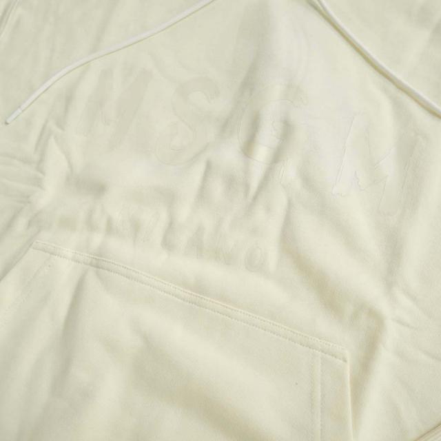 旧モデルセール！ MSGM エムエスジーエム パーカー メンズ パイル地プルオーバー コットン 綿100％ 3540MM515 237799 クリーム_3