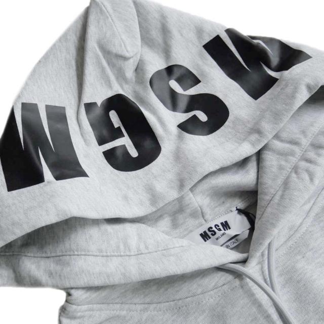 旧モデルセール！ MSGM エムエスジーエム パーカー メンズ 裏起毛プルオーバー コットン 綿100％ 2000MM535 200004 グレー_2