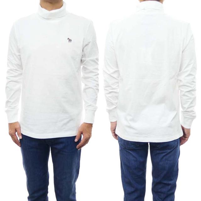 【セール ○％OFF！】PS PAUL SMITH ポールスミス メンズタートルネックロングTシャツ M2R 391U KZEBRA ホワイトの通販は 7,656円
