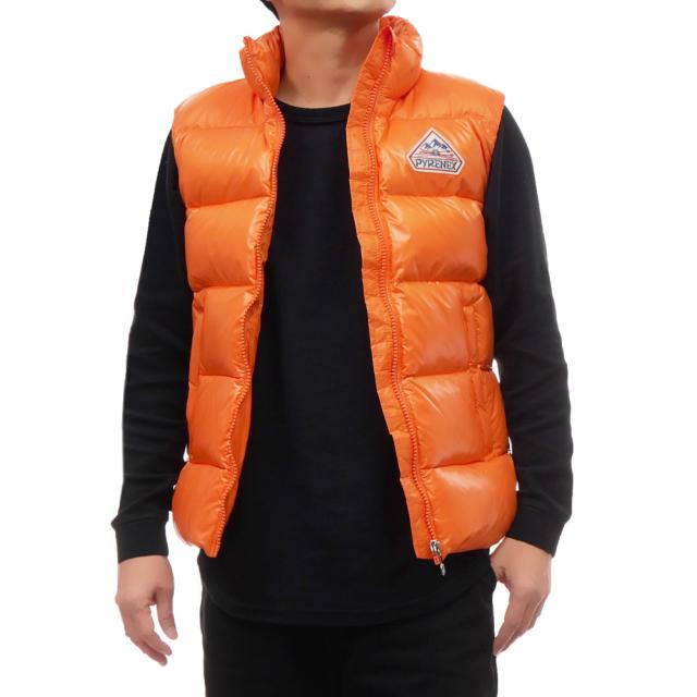 セール 50％OFF！PYRENEX ピレネックス ダウンベスト メンズ HUU015 / JOHN 2 オレンジ