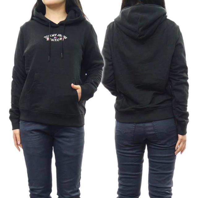 旧作お買い得セール！  JEANS トミージーンズ トミーヒルフィガー パーカー レディース プルオーバー DW16905 ブラック