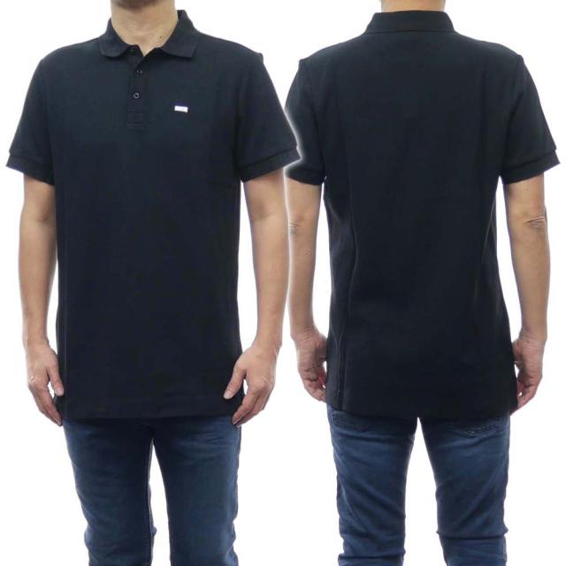 旧作処分セール！ BALR. ボーラー ポロシャツ 半袖 メンズ 鹿の子 コットン 綿100％ B1122.1028 / PLAF STRAIGHT METAL BRAND POLO ブラック