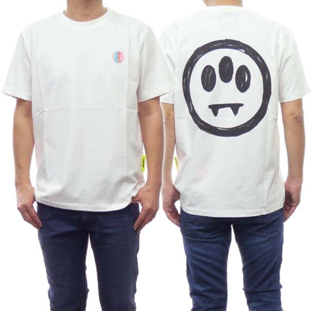 旧作お買い得セール！ BARROW バロウ Tシャツ メンズ 半袖 クルーネック コットン 綿100％ 034039 ホワイト