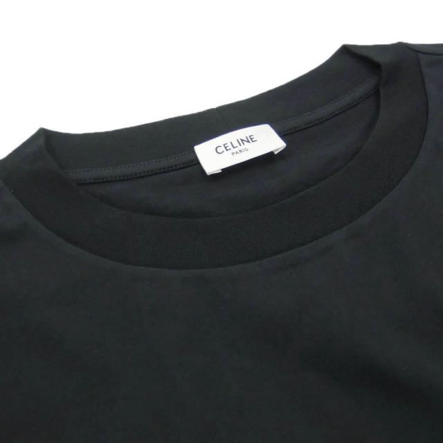 旧モデルセール！ CELINE セリーヌ Tシャツ メンズ 半袖 クルーネック コットン 綿100％ 2X54F 671Q ブラック