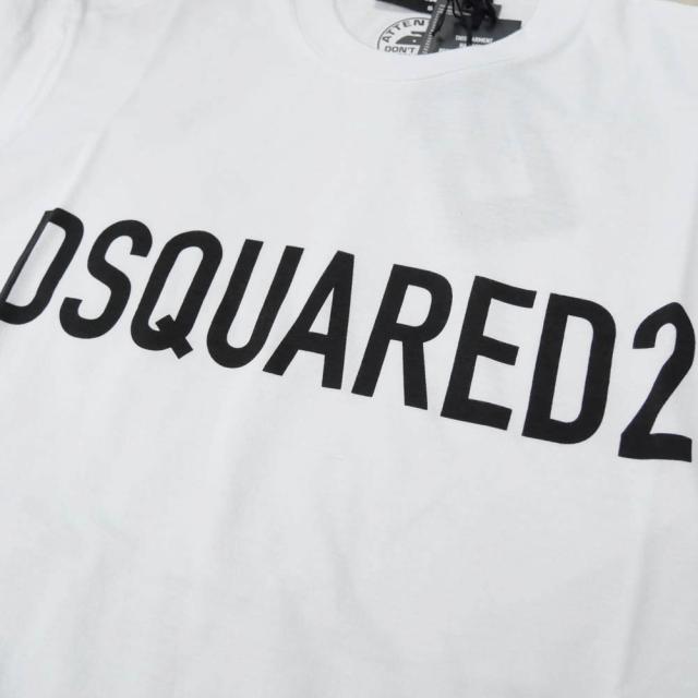 旧作お買い得セール！ DSQUARED2 ディースクエアード Tシャツ メンズ 半袖 クルーネック コットン 綿100％ S74GD1126 S24321 ホワイト 旧作処分セール！ DSQUARED2 ディースクエアード Tシャツ メンズ 半袖