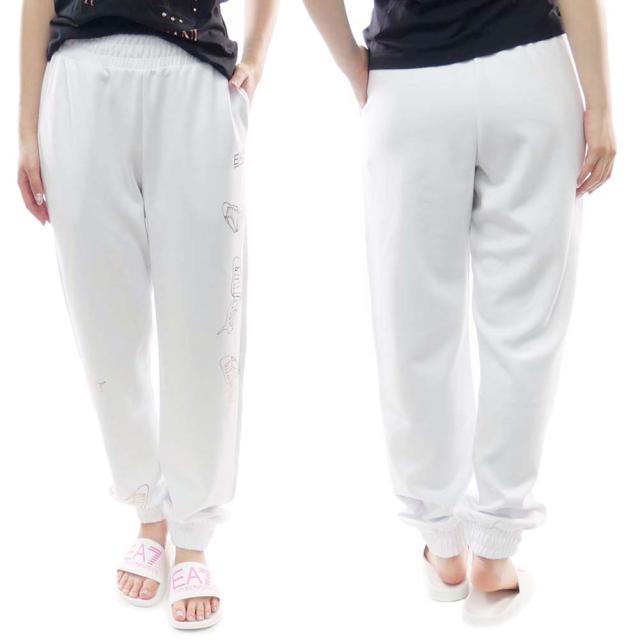 旧作お買い得セール！ EMPORIO ARMANI エンポリオアルマーニ EA7 レディース スウェットパンツ 3RTP66 TJLQZ ホワイト