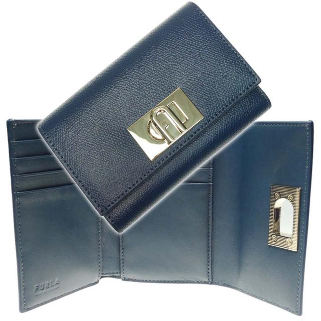 【旧作処分セール 70％OFF！】FURLA フルラ レディース二つ折り財布（小銭入れ付き） WP00225（ARE000）/ FURLA 1927M S COMPACTWALLET  ネイビーの通販は