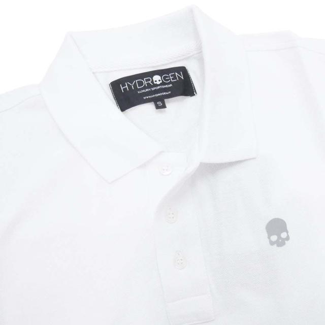 旧モデルセール！ HYDROGEN ハイドロゲン ポロシャツ 半袖 メンズ 鹿の子 280604 / LOGO BASIC POLO ホワイト_2