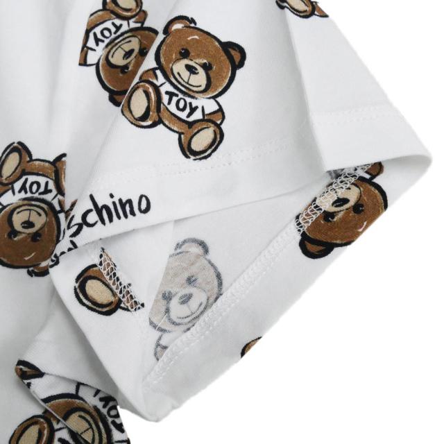 旧モデルセール！ MOSCHINO UNDERWEAR モスキーノアンダーウェア Tシャツ レディース トップス 半袖 クルーネック V6A0704 4417 ホワイト_4