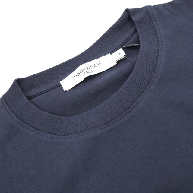 旧モデルセール！ MAISON KITSUNE メゾンキツネ Tシャツ メンズ 半袖 トップス クルーネック コットン 綿100％ KM00118KJ0008 / VIBRANT FOXHEAD EASY TEE-SHIRT ネイビー_2