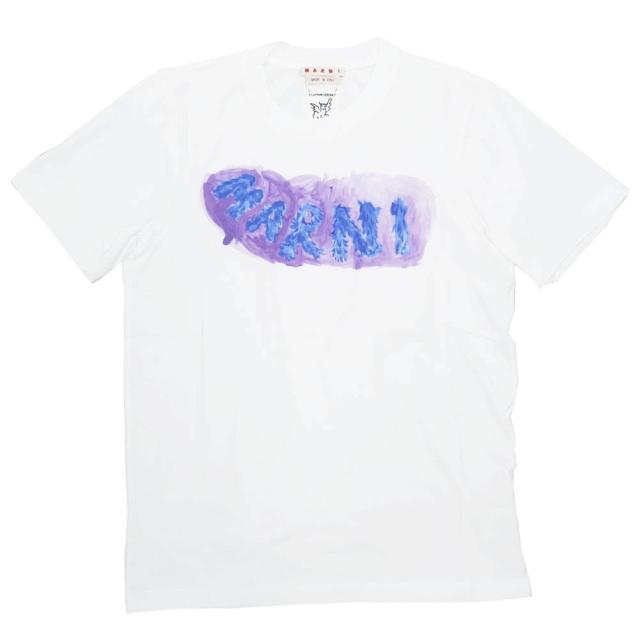 旧モデルセール！ MARNI マルニ Tシャツ メンズ 半袖 トップス クルーネック コットン 綿100％ HUMU0198PB USCV02 ホワイト_1