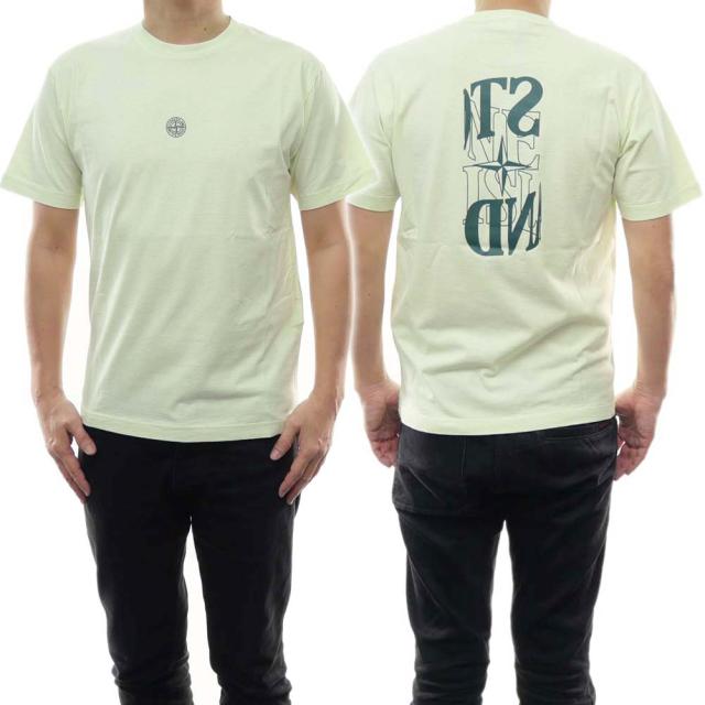 旧作お買い得セール！ STONE  ストーンアイランド Tシャツ メンズ 半袖 クルーネック コットン 綿100％ 2NS87 ライトグリーン