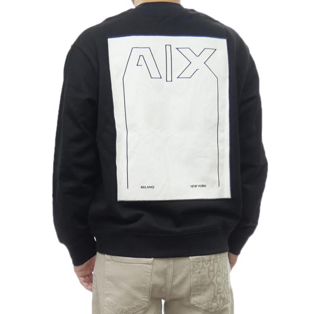 旧作お買い得セール！ ARMANI EXCHANGE A/X アルマーニエクスチェンジ トレーナー メンズ コットン 綿100％ 6DZMHP ZJ4XZ ブラック