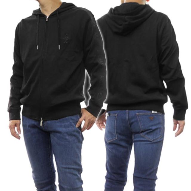 【セール 35％OFF！】ARMANI EXCHANGE アルマーニエクスチェンジ メンズジップアップパーカー 6DZMLC ZJNNZ ブラックの通販は