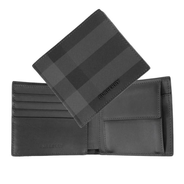 【セール 30％OFF！】BURBERRY バーバリー メンズ二つ折り財布（小銭入れ付き） 8100529 1 / MS CC BILLCOIN CHARCOABRT チャコールグレーの通販は 44,660円