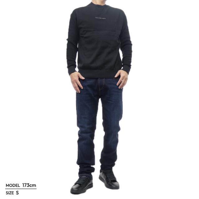 旧モデルセール！ CALVIN KLEIN JEANS カルバンクラインジーンズ セーター メンズ クルーネック ニット J325671 ブラック