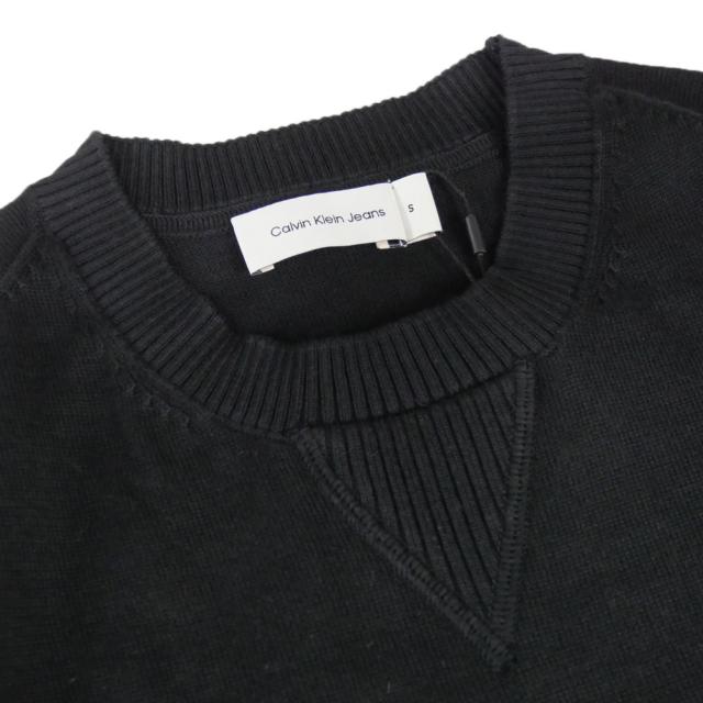 旧モデルセール！ CALVIN KLEIN JEANS カルバンクラインジーンズ セーター メンズ クルーネック ニット J325671 ブラック