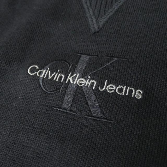 旧モデルセール！ CALVIN KLEIN JEANS カルバンクラインジーンズ セーター メンズ クルーネック ニット J325671 ブラック