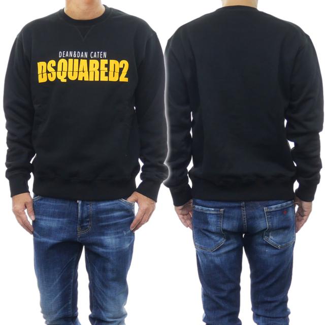 【セール 50％OFF！】DSQUARED2 ディースクエアード メンズトレーナー S74GU0831 S25516 / Cool Fit Crewneck ブラックの通販は 28,600円