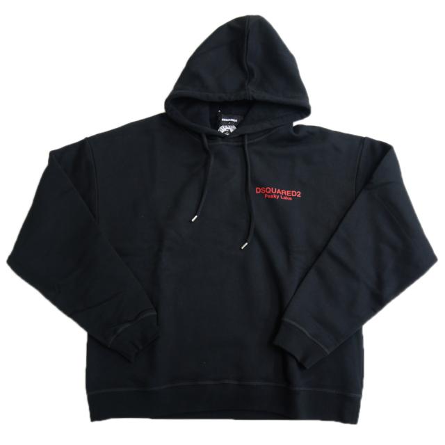 旧モデルセール！ DSQUARED2 ディースクエアード パーカー メンズ プルオーバー コットン 綿100％ S74GU0833 S25516 / Relax Fit Hoodie ブラック_1
