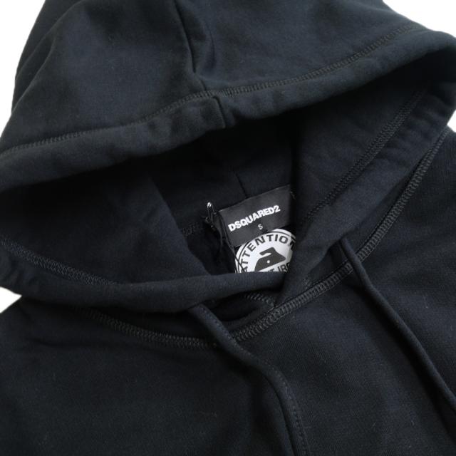 旧モデルセール！ DSQUARED2 ディースクエアード パーカー メンズ プルオーバー コットン 綿100％ S74GU0833 S25516 / Relax Fit Hoodie ブラック_2