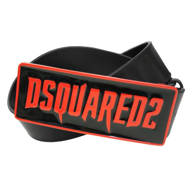DSQAURED 本革 バックル ベルト85 - 95 ブラウン DSQUARED2 ディースクエアード ベルト VINTAGE CLOSET D2