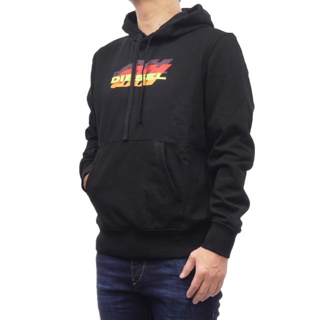 旧作お買い得セール！ DIESEL ディーゼル パーカー メンズ プルオーバー A14830 0HAYT / S-GINN-HOOD-K41 ブラック